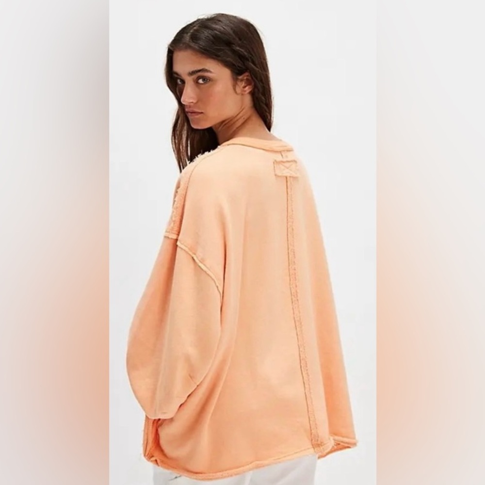 Free People We The Free Venice V-Neck Sweatshirt; Sunset Star; Size XS - Picture 2 of 14